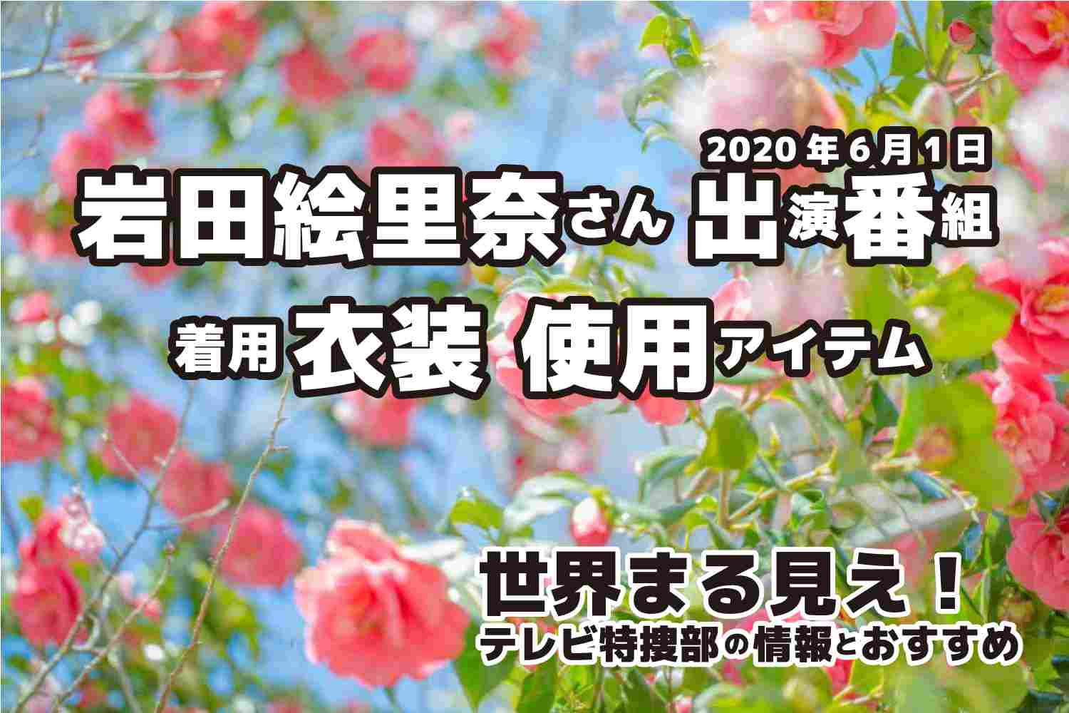 世界まる見えテレビ特捜部　岩田絵里奈さん　衣装　2020年6月1日