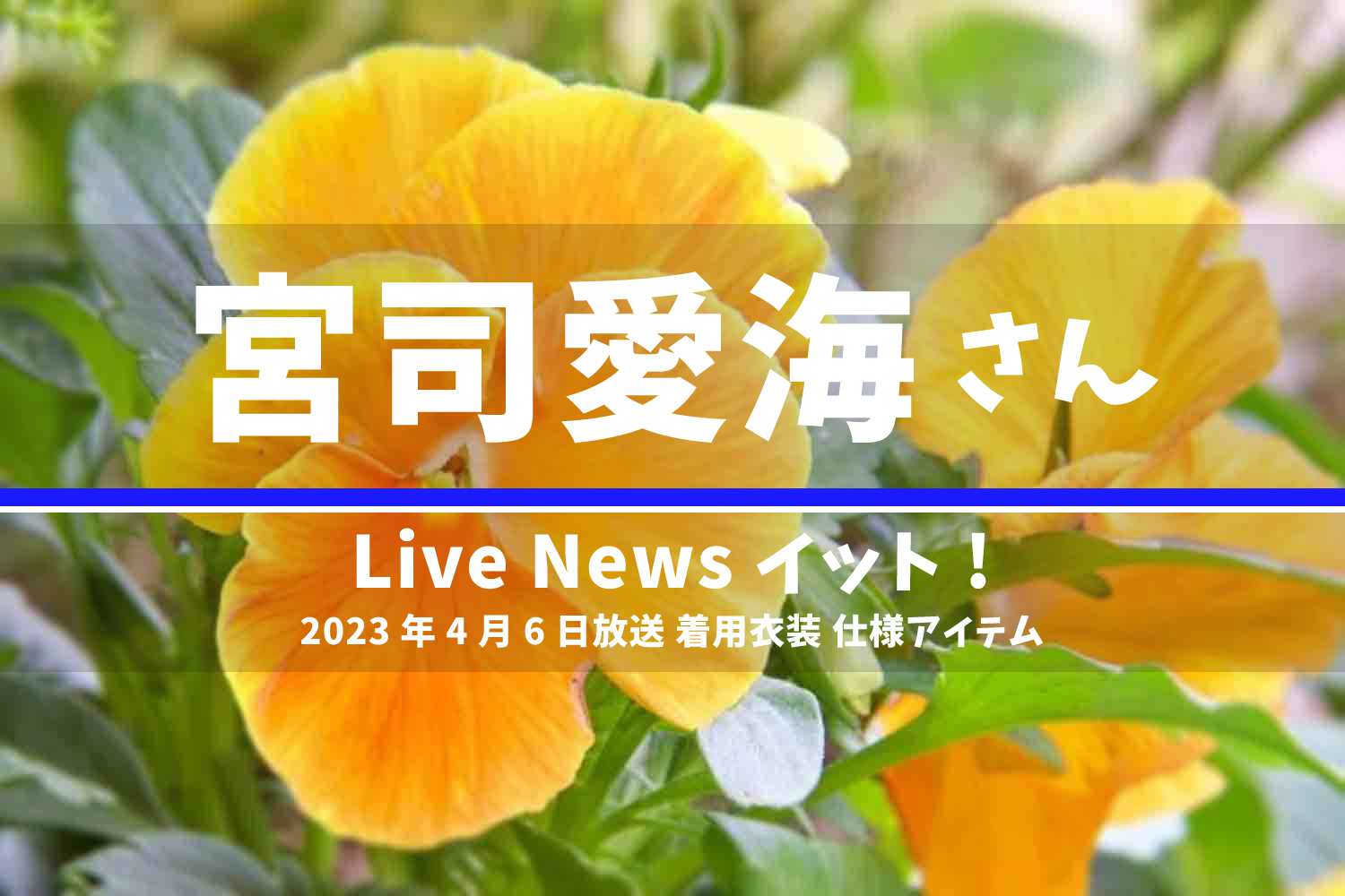 Live News イット! 宮司愛海さん 番組 衣装 2023年4月6日放送