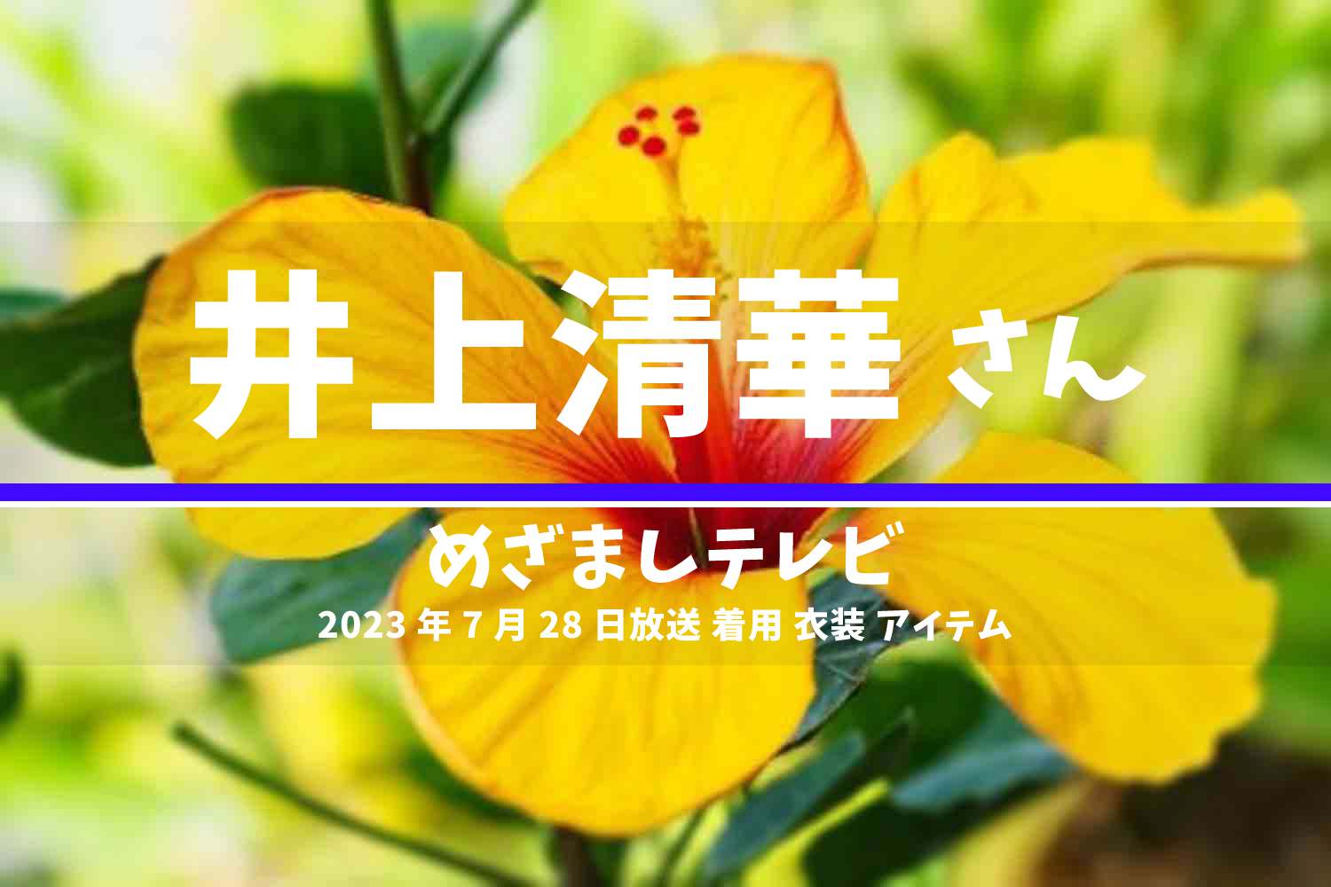 めざましテレビ 井上清華さん 番組 衣装 2023年7月28日放送