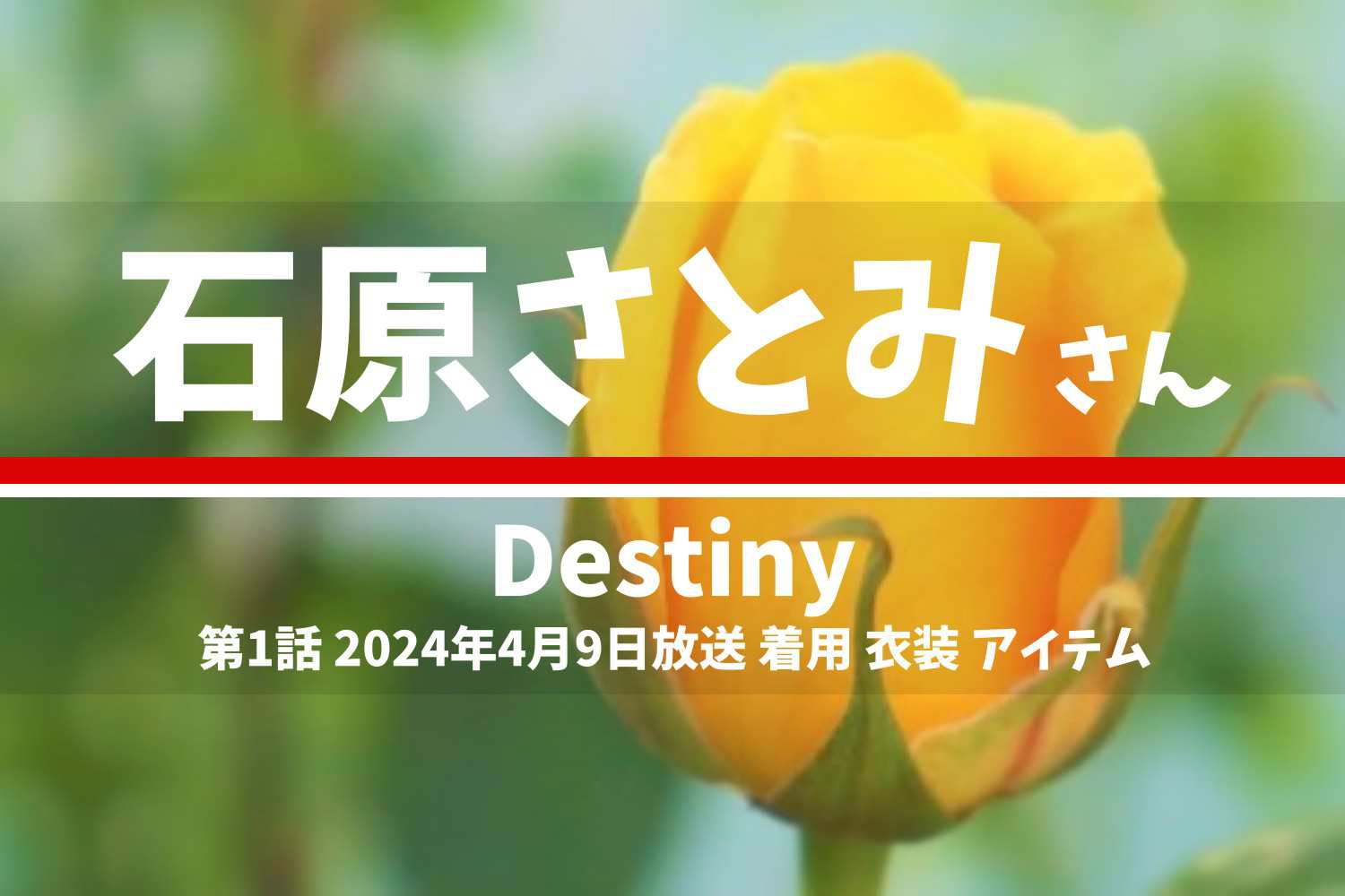 Destiny 石原さとみさん テレビドラマ 衣装 2024年4月9日放送