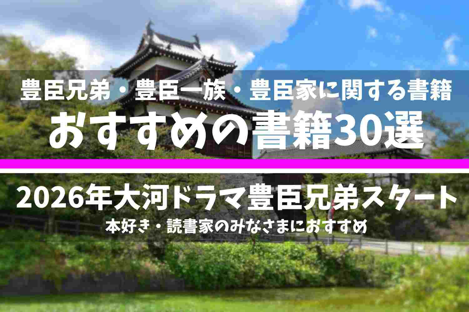「大河ドラマ」のモデルとなる豊臣兄弟に関する書籍30選