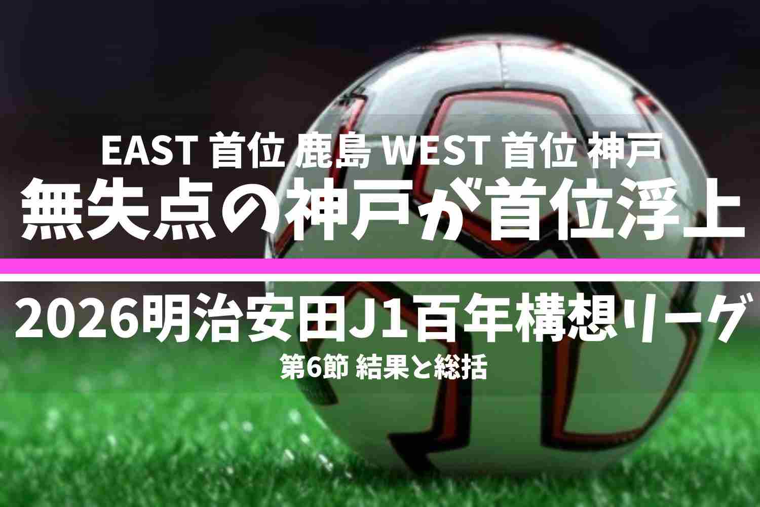 2026明治安田Ｊ１百年構想リーグ 第6節 結果と総括