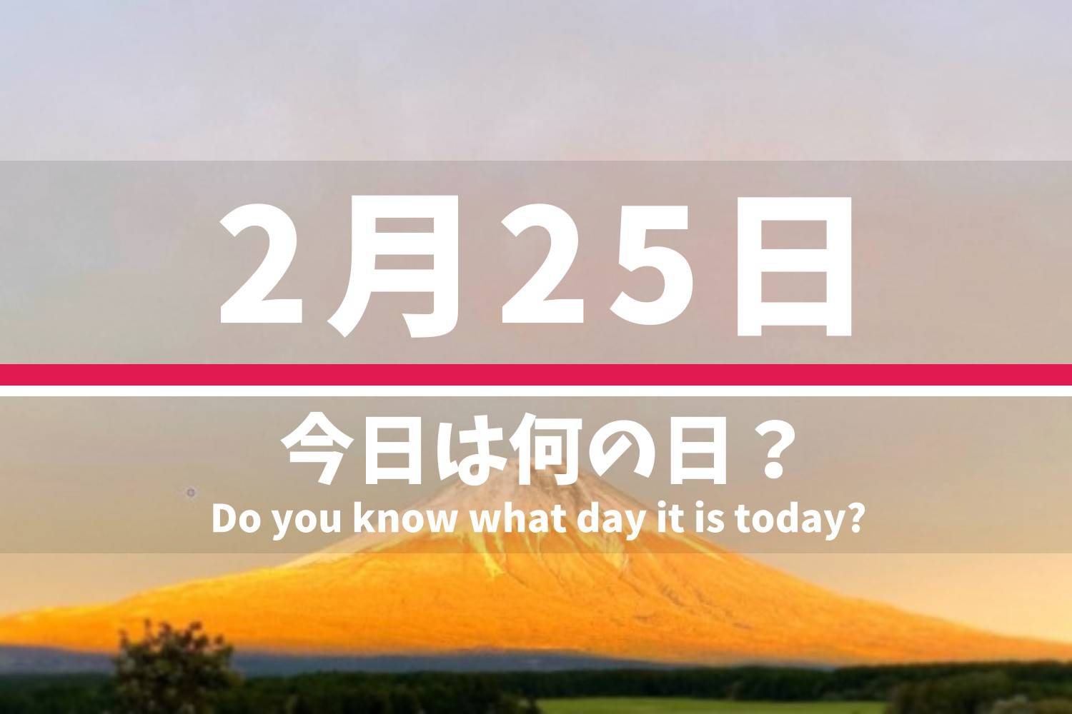 2.25 今日は何の日？